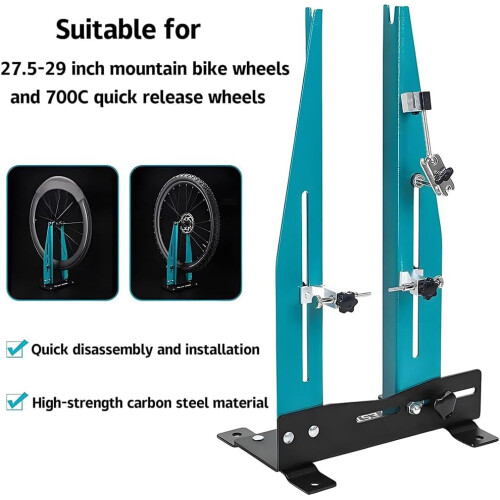 Bicycle Repair Stand, Professional Bicycle Wheel Alignment Stand, Adjustable Width, Bicycle Wheel Alignment Repair Tool 1