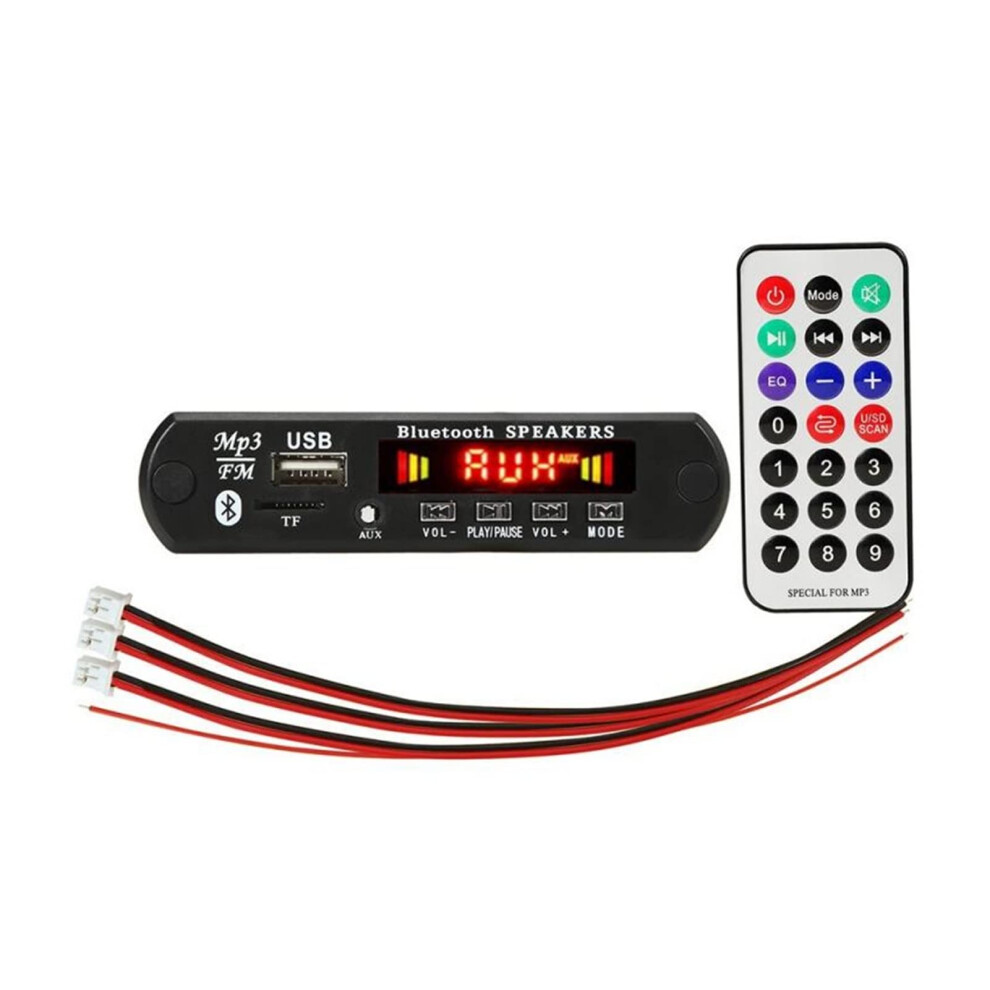 2 * 25W Amplifier Bluetooth-Compatible Mp3 Wma Wav Decoder Board Wireless Music Audio Modul Usb Tf Fm Radio For Car 9067246831264