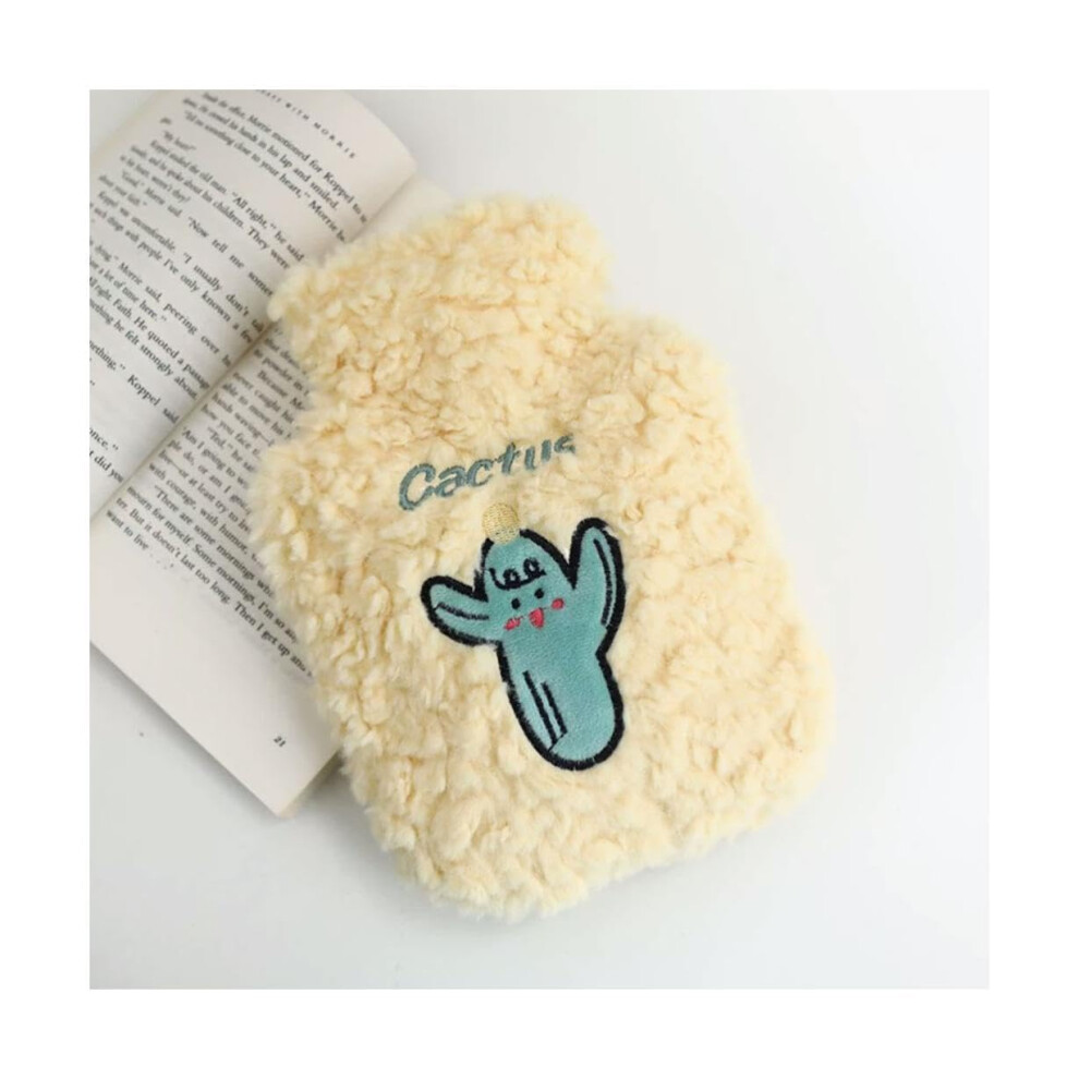 Yellow Cute Plush Hot Water Bottle Filled With Water Hand Warmer Portable Hot Water Bag Warm Water Bottle For Pain Relief 500Ml