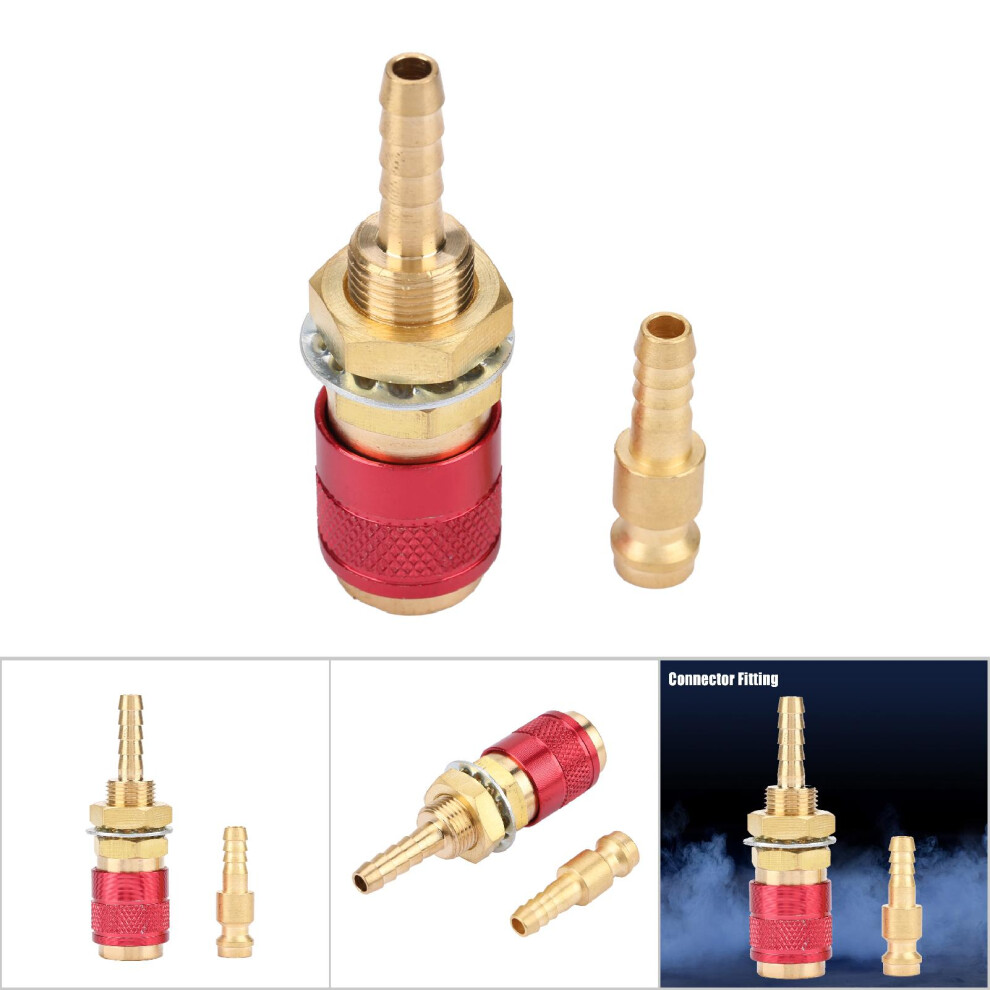 Gas & Water Quick Connector For Mig Tig Welding Torch Fitting 6Mm Red 8421362602404