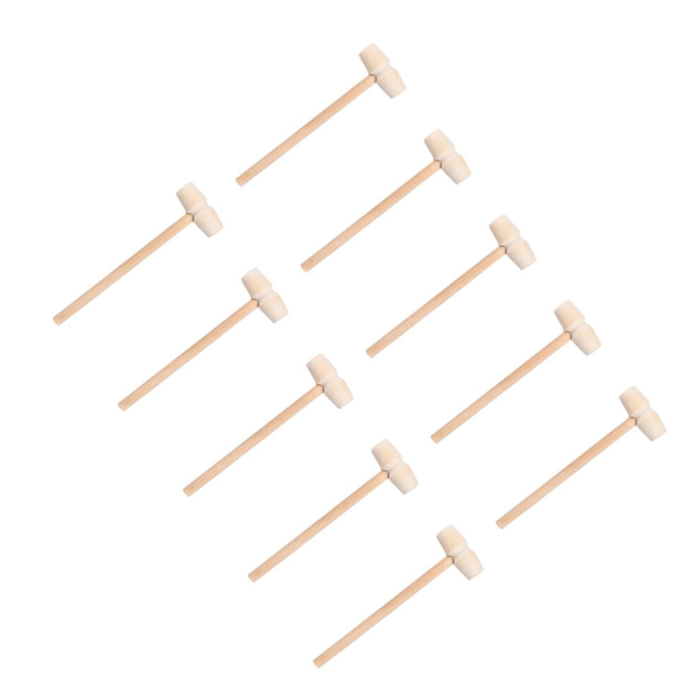 25Pcs Mini Wooden Hammers For Educational Solid Wood Mallets For Hand-Eye Coordination Dexterity Lightweight And Portable Cake Smash Mallet Color 9105992170388