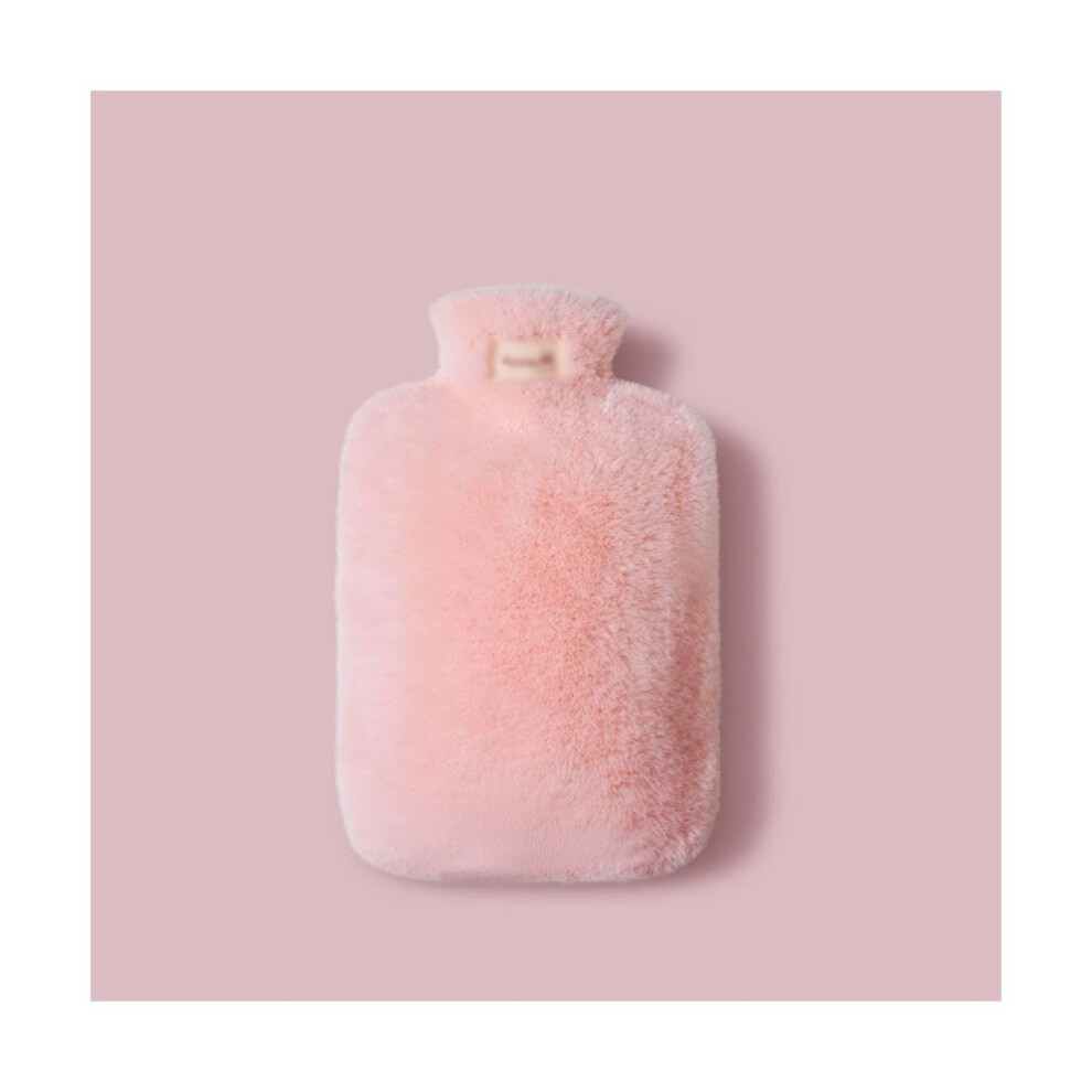 Pink Hot Water Bottle For Bed Pain Relief Hot Water Bag Large Hand Foot Warmer Plush Hot Water Bottle With Lid Warm Water Bag 1000Ml