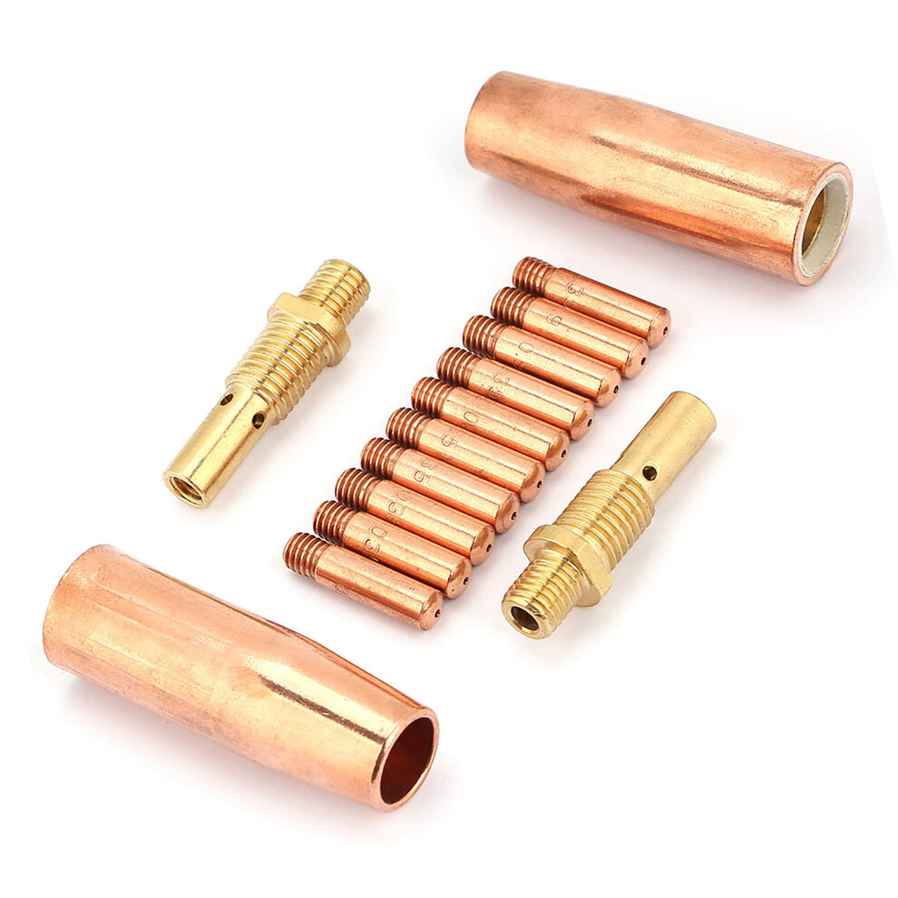 Durable Copper 14-Piece Nozzle Diffuser Tips For Tweco Mig Welding 4951362602332