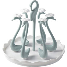 Functioneel rek voor veelzijdig gebruik, duurzaam plastic elegant zwaanvormig droogrek voor kopjes (blauw)