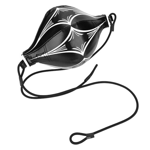 Leder-Speedball für Boxtraining, 41 cm, Schwarz