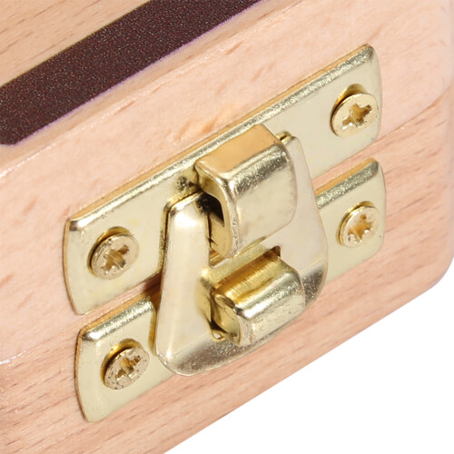 Red Wooden Camera Pattern Keepsake Box for Baby Teeth and Hair 2
