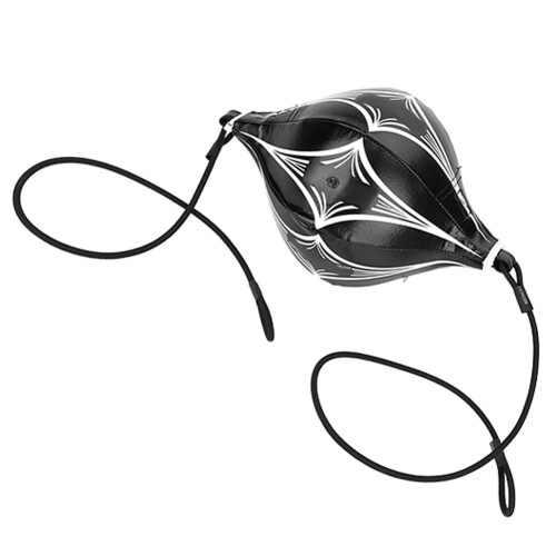Leder-Speedball für Boxtraining, 41 cm, Schwarz 2