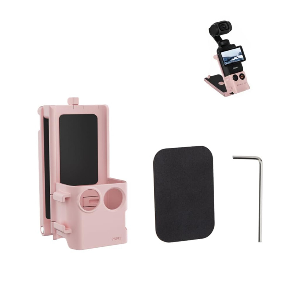 For Dji Osmo Pocket3 Magnetic Adapter Mount Expanded Base Stand 1/4 Expansion Cold Shoe Port (Pink) Pink 9339159319284