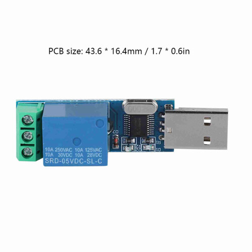 LCUS-1 USB-Relais-Modul 5V 10A 43,6x16,4 mm Intelligenter Schalter 1