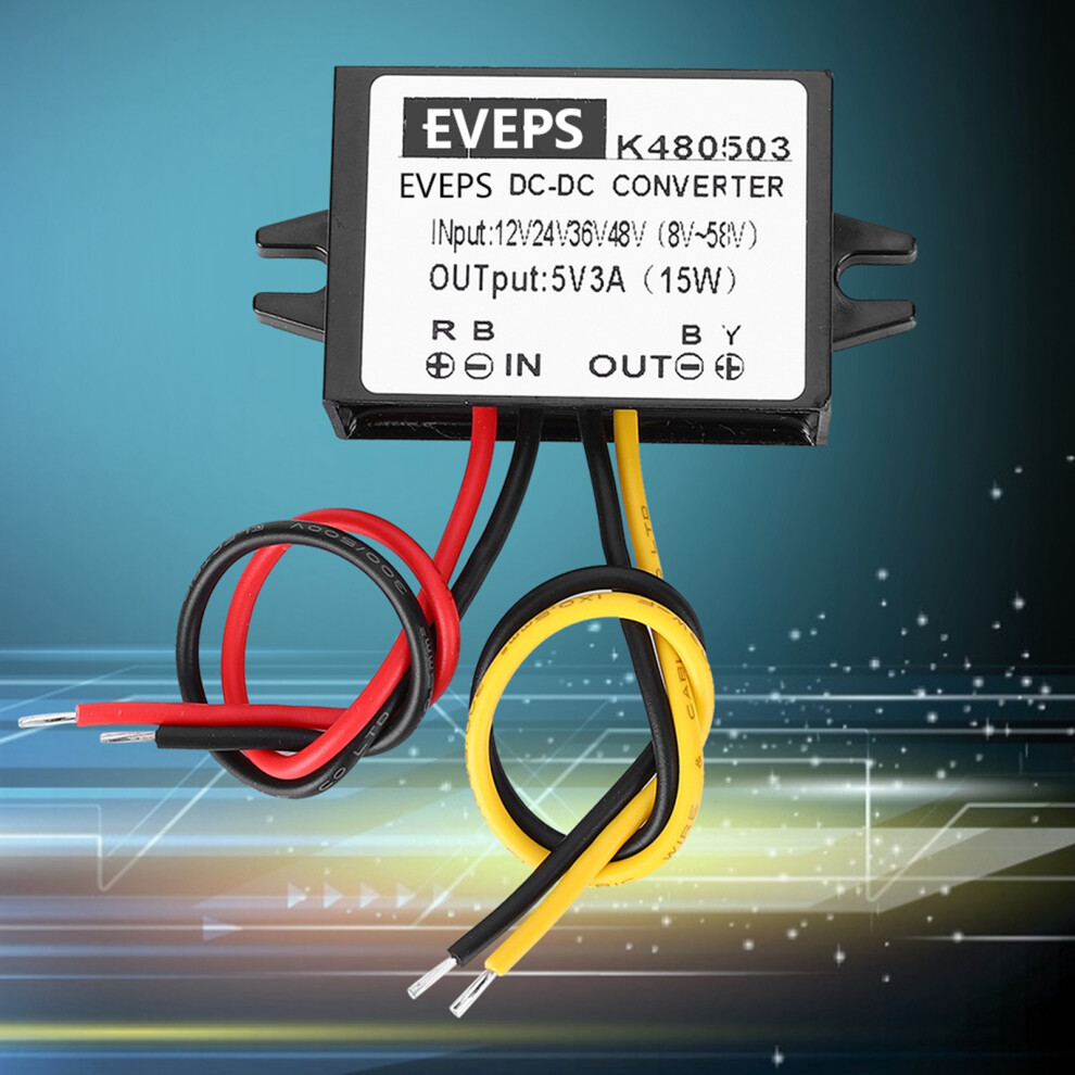 Dc-Dc 12V/24V/36V/48V To 5V 3A Buck Converter Power Supply Module 8761362604719
