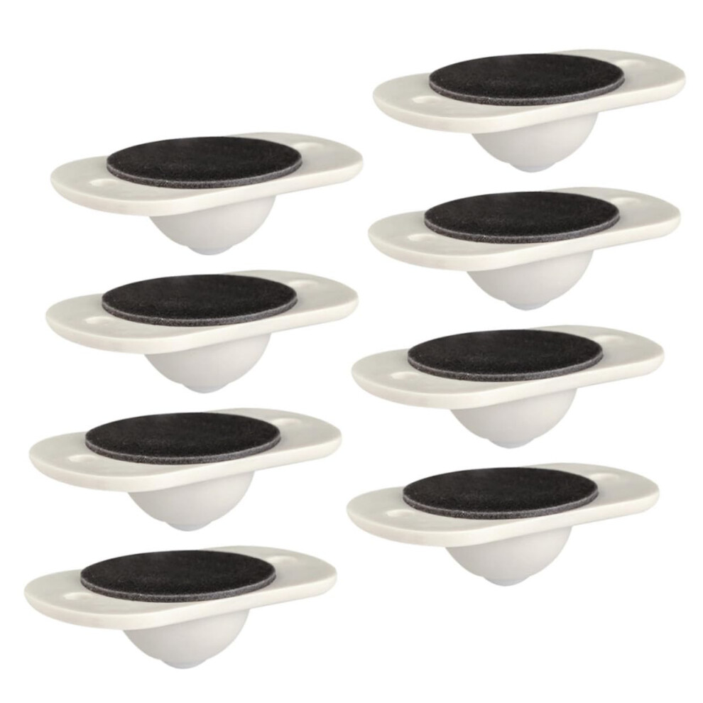 8Pcs Self-Adhesive Swivel Casters Smooth Rolling Storage Box Wheels With Ball Bearings Sticky Furniture Pulley For Trash Can And Organizers 9339159319550