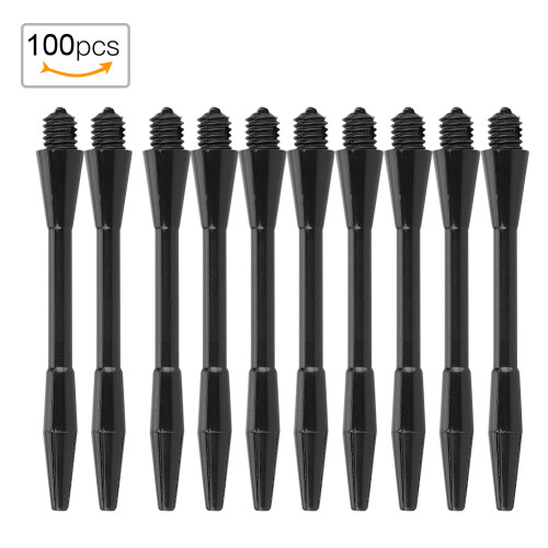 100 PCS Black Strong Durable PP Darts Shafts 50mm 1