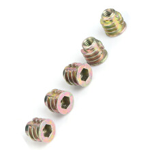 M4*8 M5*8 Zinc Alloy Inside Hex Socket Nuts for Wood 50 pcs Furniture Fixings