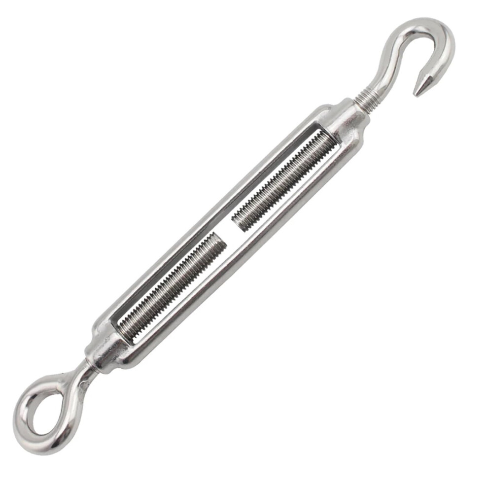 Turnbuckle Wire Tensioner Pack Of 2 M4 To M14 A4 316 Stainless Steel Hook And Eye Turnbuckle Wire Tensioner(M12) 9339159319734