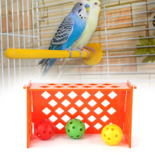 Miniaturisierte Fußballplatz für Papageien - Vogeltraining-Spielzeug, Plastik, 21,3 x 12 x 9,5 cm