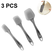 Comodidad ergonómica, juego de utensilios de silicona de 3 piezas, mangos antideslizantes, juego de espátulas resistentes al calor, resistentes al