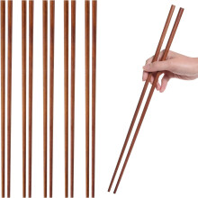 Wiederverwendbare Küchenutensilien zum Braten, Kochstäbchen aus Naturholz, 42 cm lang, aus Eisenholz, mit rutschfestem Griff, wachs- und ölfrei