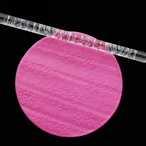 28 Pattern Acrylic Dough Roller Compact 13-Inch for Home Baking