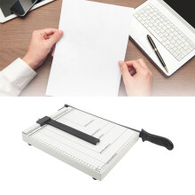 Paper Cutter Hard Wearing Precise Scale Trimmer for Home Office School Metal 12in Paper Cutter (30x25cm/11.8x9.8in)