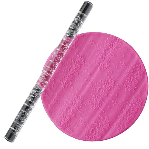 28 Pattern Acrylic Dough Roller Compact 13-Inch for Home Baking 1