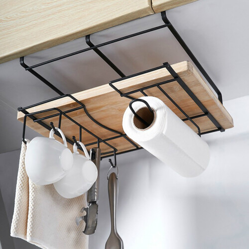 Ανθεκτική μεταλλική κατασκευή κάτω από το ντουλάπι, θήκη για κούπες με εύκολο 2