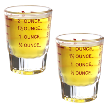 Baker's Delight, Accurate Easy Measurement Heavy Glass Shot Glasses, Convenient For Daily Use And Replacement (Pack Of Two)