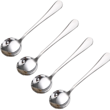 Elegante suppeøseskeer, ikke-magnetiske serveringsskeer i rustfrit stål, 18_10 fødevaregodkendte køkkenredskaber