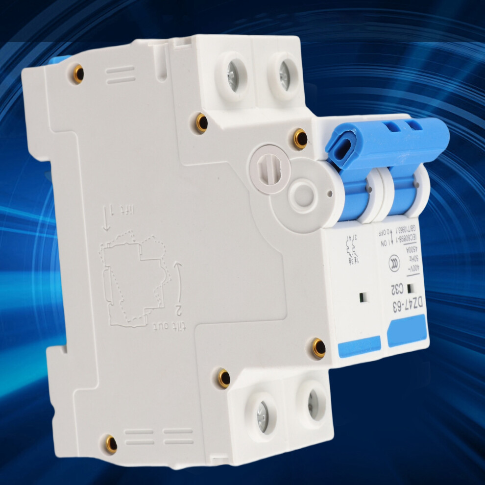 Dz47â63 2 Pole 32A Circuit Breaker Miniature 220/380V Suitable For Au 6951362611301