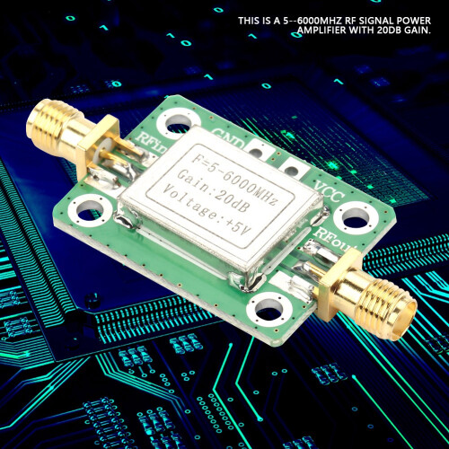 5M-6GHz RF Signal Amplifier 20dB Gain Wide Frequency Range Shielded 2