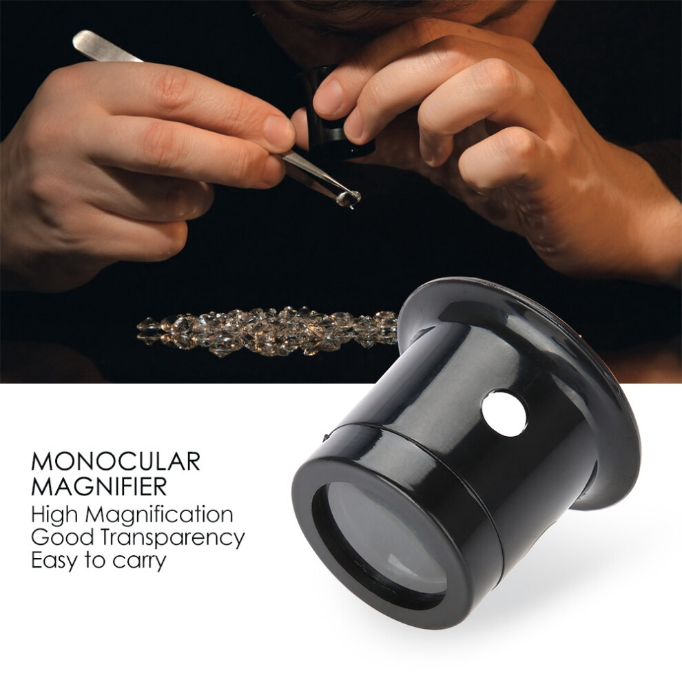 10X Portable Monocular Magnifier for Watches Jewelry Repair Loupe Lens