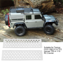 2er Aluminium RC Sandtreppen-Set für 1/10 Crawler, Silber, 12,1 cm