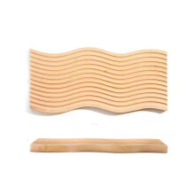 Tablett aus natürlichem Buchenholz, Serviertablett aus Holz für Ihren Esstisch, dekoratives Wellentablett mit ästhetischer Wirkung,