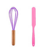 Sichere und kratzfeste Mini-Schneebesen, hitzebeständig und leicht zu reinigen, 2-teiliges Set mit Haken zum Aufhängen, perfekt für Koch- und