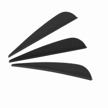 12 PCS 3 in Feather Arrow Fletching Accessories for Archery Hunting (Black)