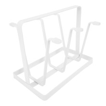 Inclusief antislip siliconenmat, roestbestendige metalen bekerhouder, roestvrijstalen bekerdroogrek, decoratieve houten handgreep en compact,
