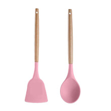 Professionelles Antihaft-Kochgeschirr-Set, ergonomischer Holzgriff, hitzebeständiger Silikonspatel, hochwertiges Design für lange Haltbarkeit