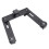 Aluminum Alloy Double Hotshoe Flashlight Bracket Stand for Camera Black 4
