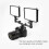 Aluminum Alloy Double Hotshoe Flashlight Bracket Stand for Camera Black 10