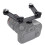 Aluminum Alloy Double Hotshoe Flashlight Bracket Stand for Camera Black 11