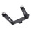 Aluminum Alloy Double Hotshoe Flashlight Bracket Stand for Camera Black 8