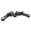 Aluminum Alloy Double Hotshoe Flashlight Bracket Stand for Camera Black 7