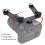 Aluminum Alloy Double Hotshoe Flashlight Bracket Stand for Camera Black 3
