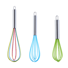 Silikon-Schneebesen-Set zum Mixen, lebensmittelechtes Silikon, hochwertiges Küchenutensil, antihaftbeschichtet, hitzebeständig zum Kochen und