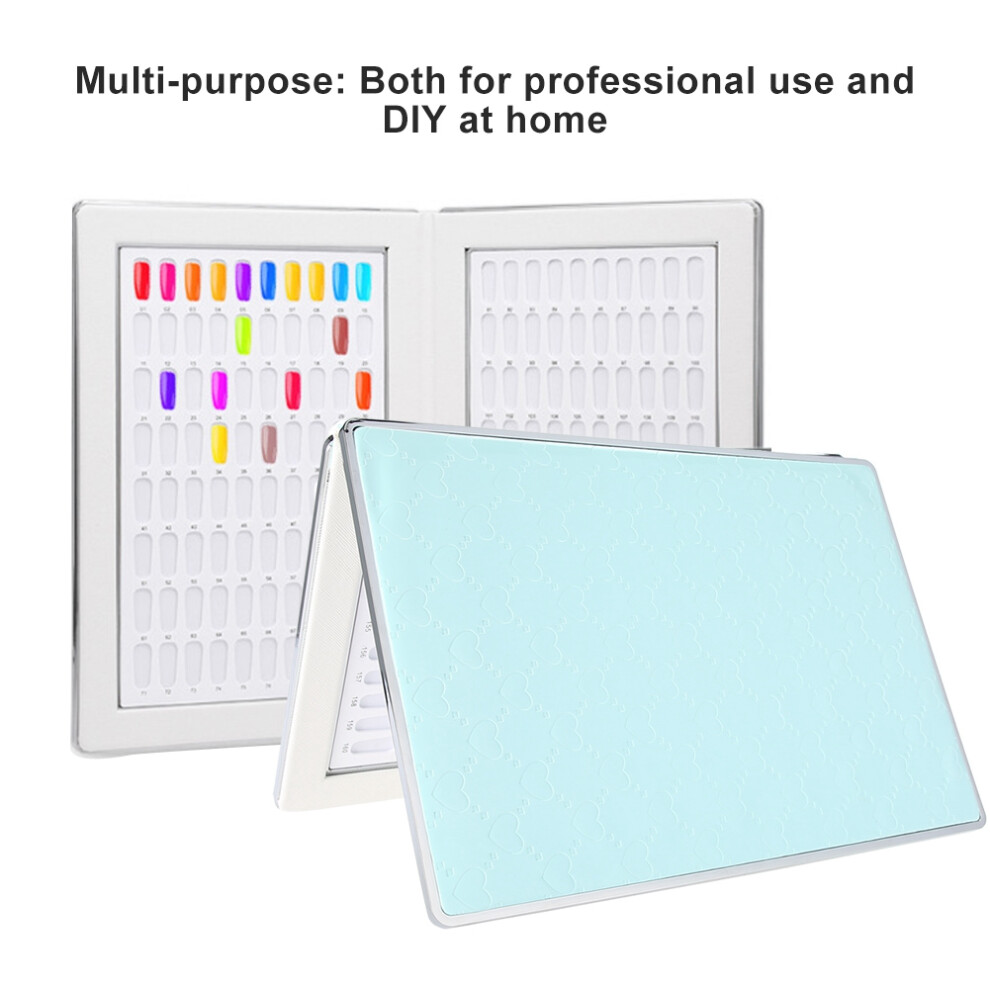 Nail Gel Colour Chart Book 160 Slots | Nail Polish Display Shelf Blue