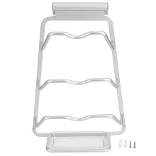 Grydedækselorganisator med afdrypningsbakke, tilbehørsorganisator med stiftplade, U-formede riller, aluminiumslåg, robust, rustbestandig,