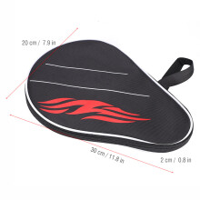 Protective Table Tennis Racket Case Includes Balls Pouch & Thick Pad