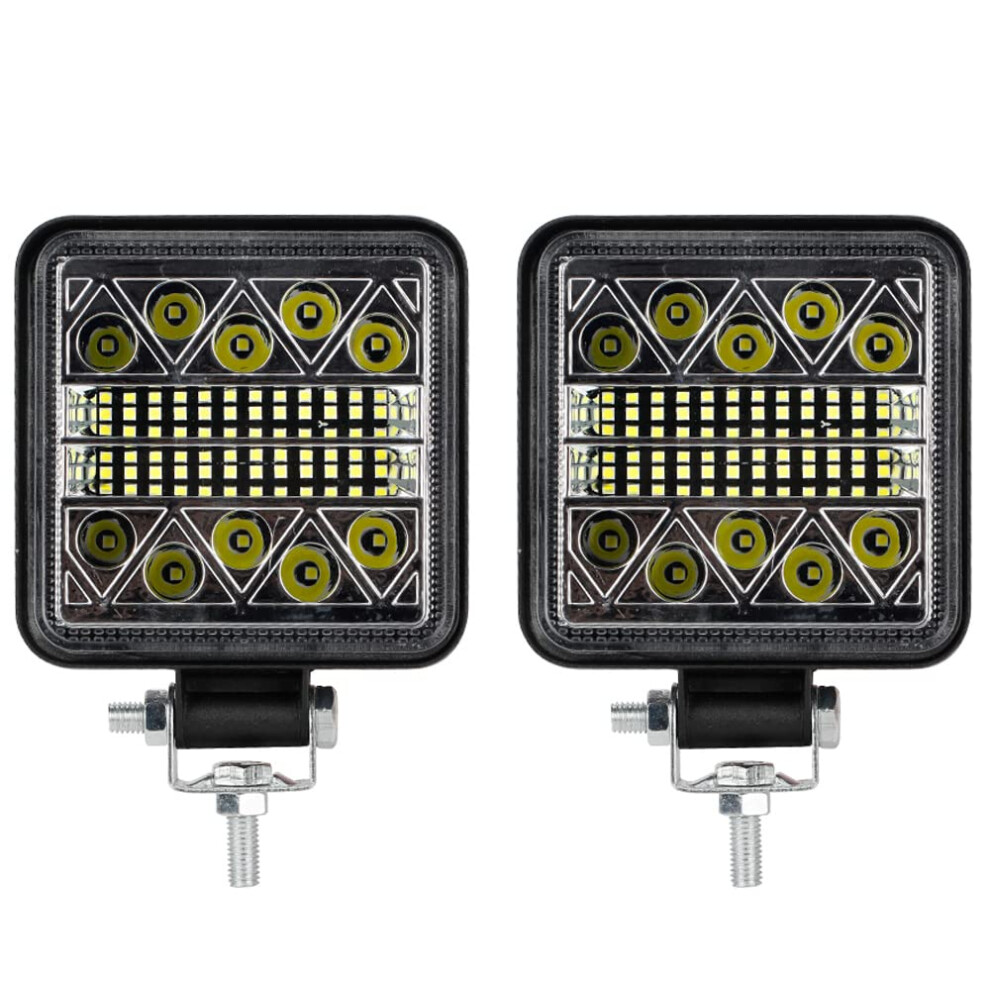 4 Inch Led Front Bar Work Spot Head 102W For Off Road 4X4 Truck Suv 4Wd Boat Atv Jeep Tractor 2Pcs,Square Light 9339159320617