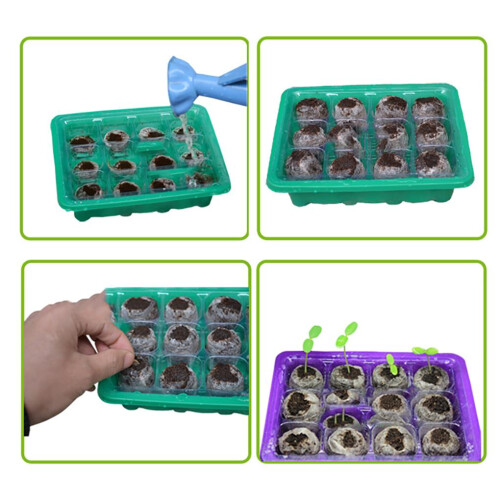 Peat Pellet Seed Compress Plug Seed Starter Nutrient Soil Block Plant 2