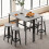 Homcom HOMCOM 6-Piece Industrial Bar Table Set, 2 Kitchen Tables with 4 Stools, Grey 1