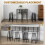 Homcom HOMCOM 6-Piece Industrial Bar Table Set, 2 Kitchen Tables with 4 Stools, Grey 7